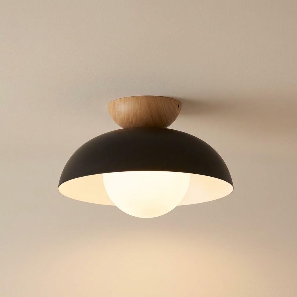 Minimalist Glass Dome Flush Mount Ceiling Light