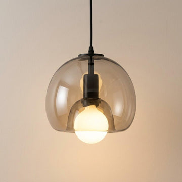 Minimalist Glass Globe 1-Light Pendant Light