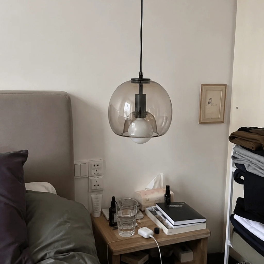Minimalist Glass Globe 1-Light Pendant Light