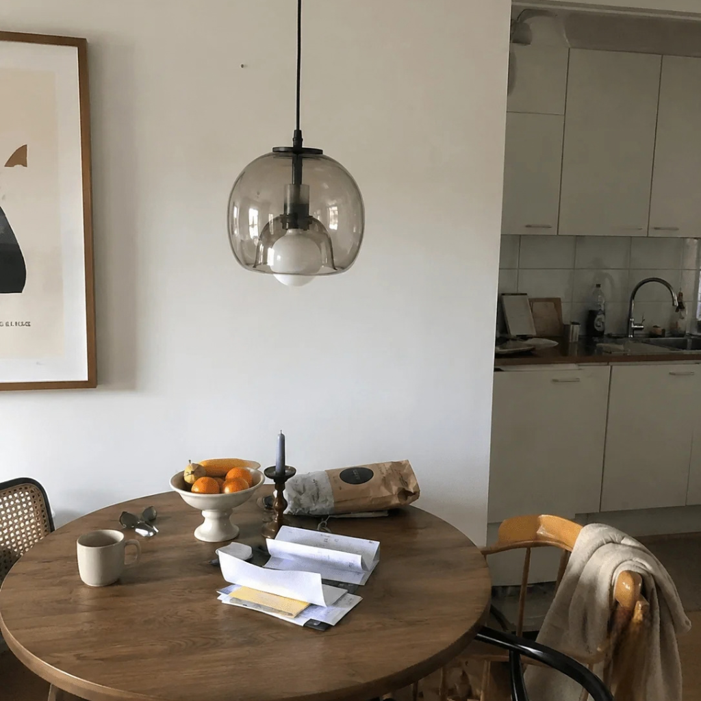 Minimalist Glass Globe 1-Light Pendant Light