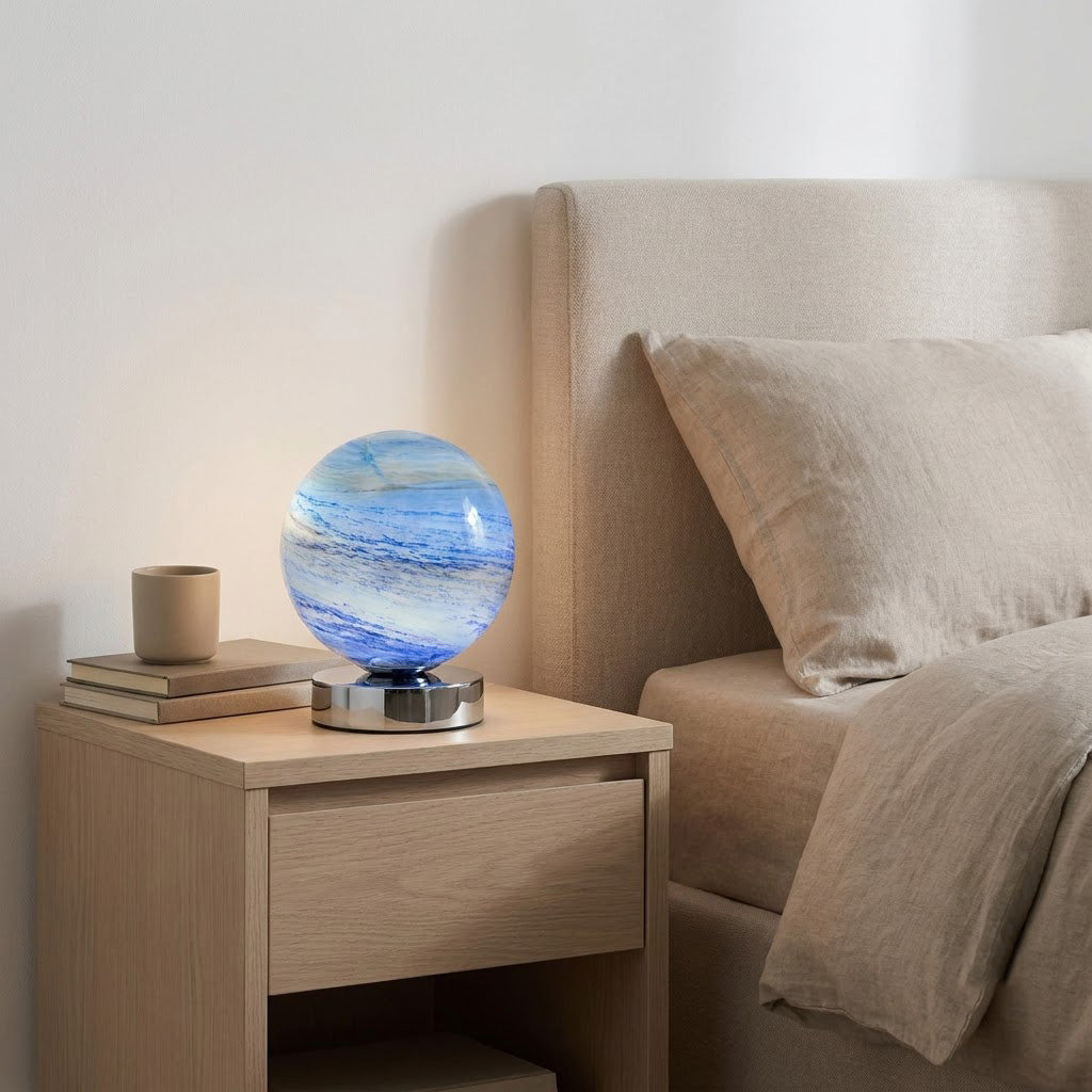 Minimalist Glass Orb Shade Table Lamp