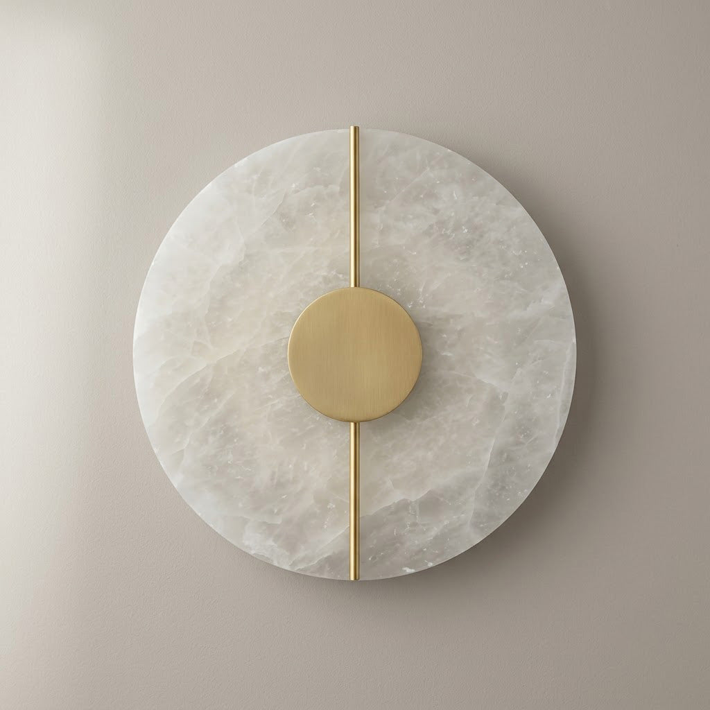Minimalist Solid Marble Wall Sconce