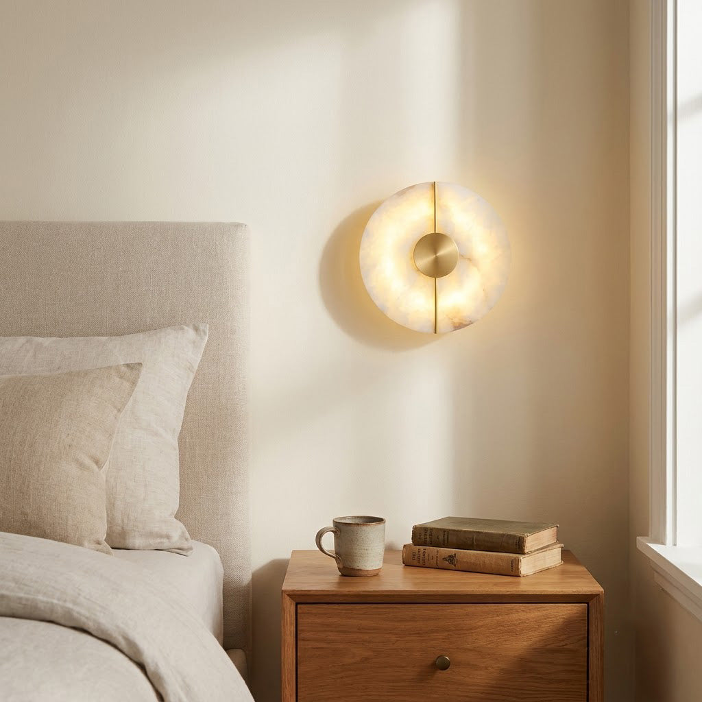 Minimalist Solid Marble Wall Sconce