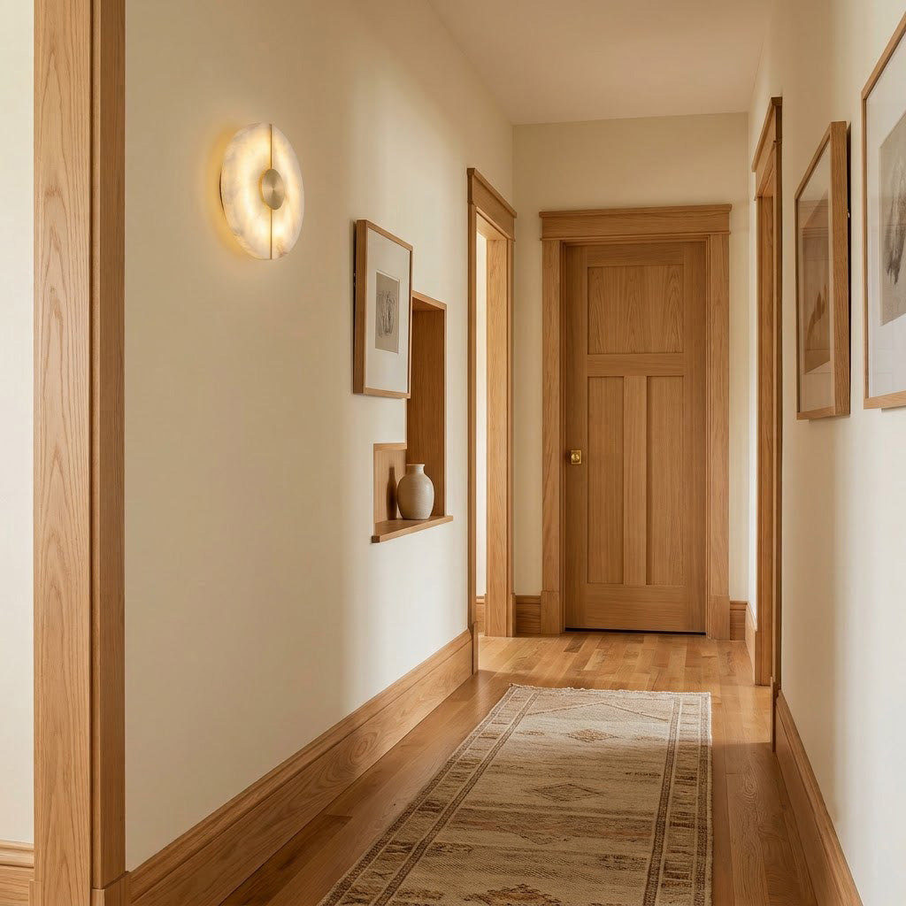 Minimalist Solid Marble Wall Sconce