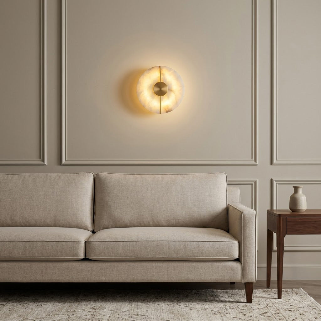 Minimalist Solid Marble Wall Sconce