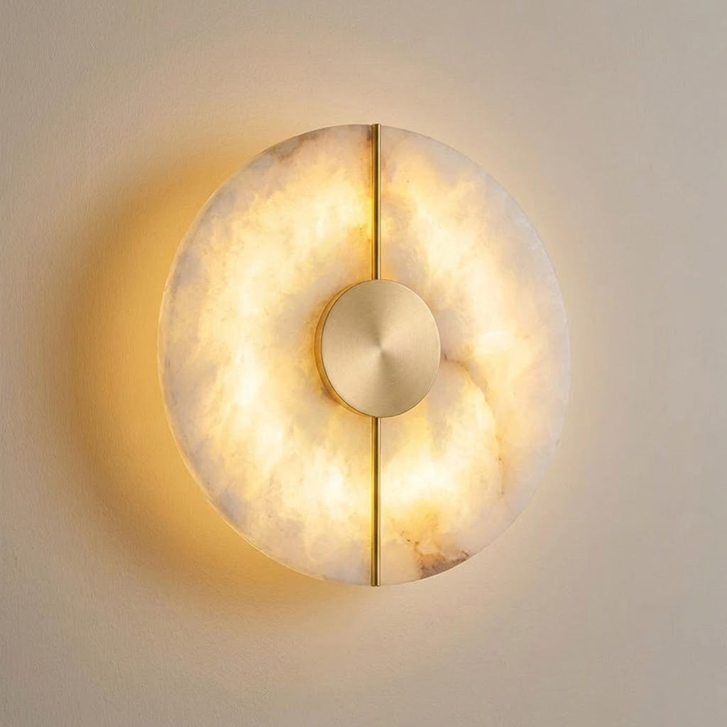 Minimalist Solid Marble Wall Sconce