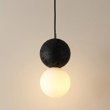 Minimalist Stone Globe 1-Light Pendant Light