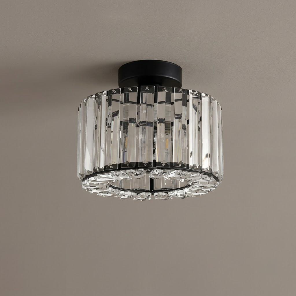 Modern Crystal Glass Flush Mount Ceiling Light