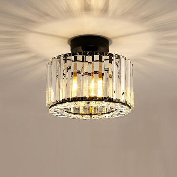 Modern Crystal Glass Flush Mount Ceiling Light