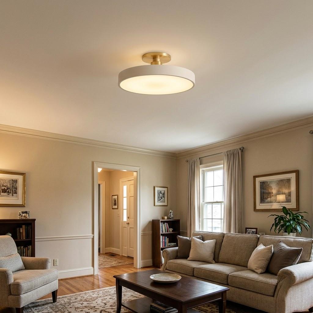 Modern Acrylic Round Flush Mount Ceiling Light