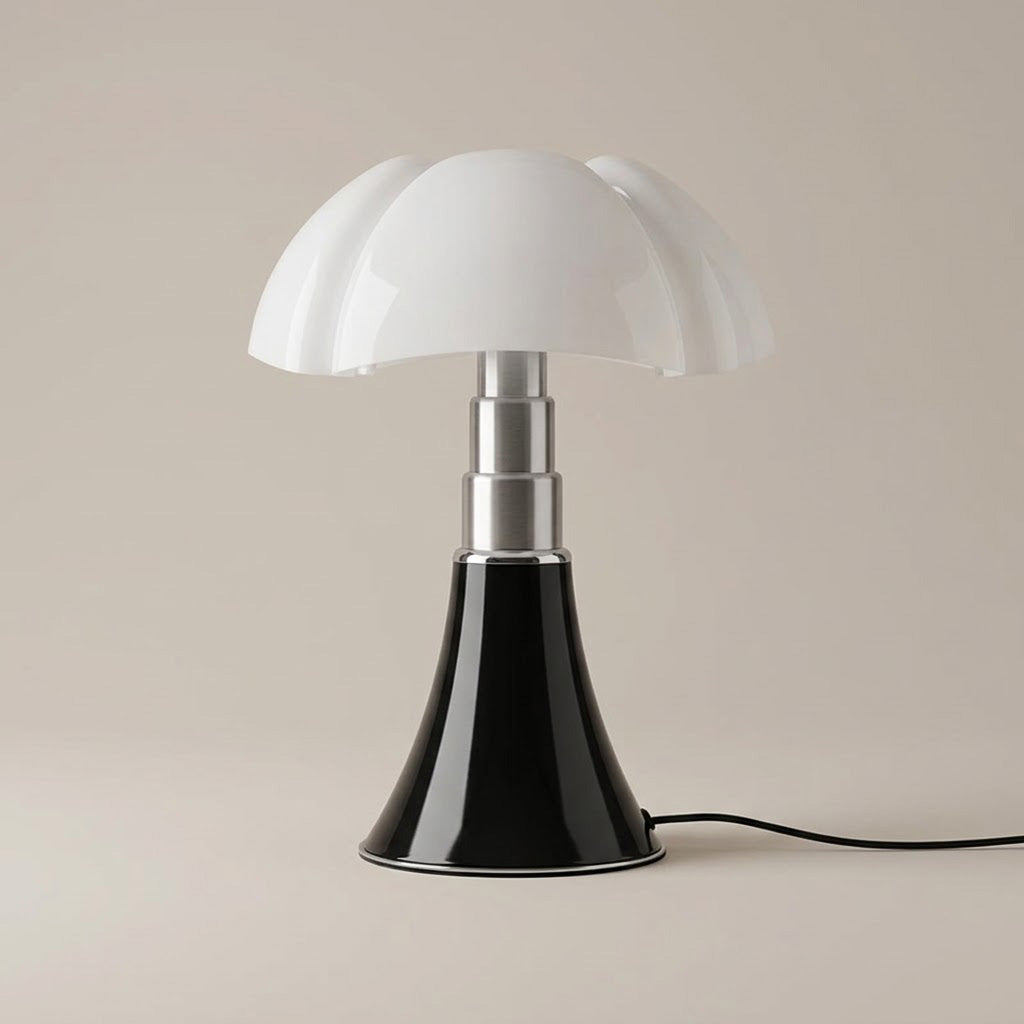Modern Conical Acrylic Fluted Shade Table Lamp