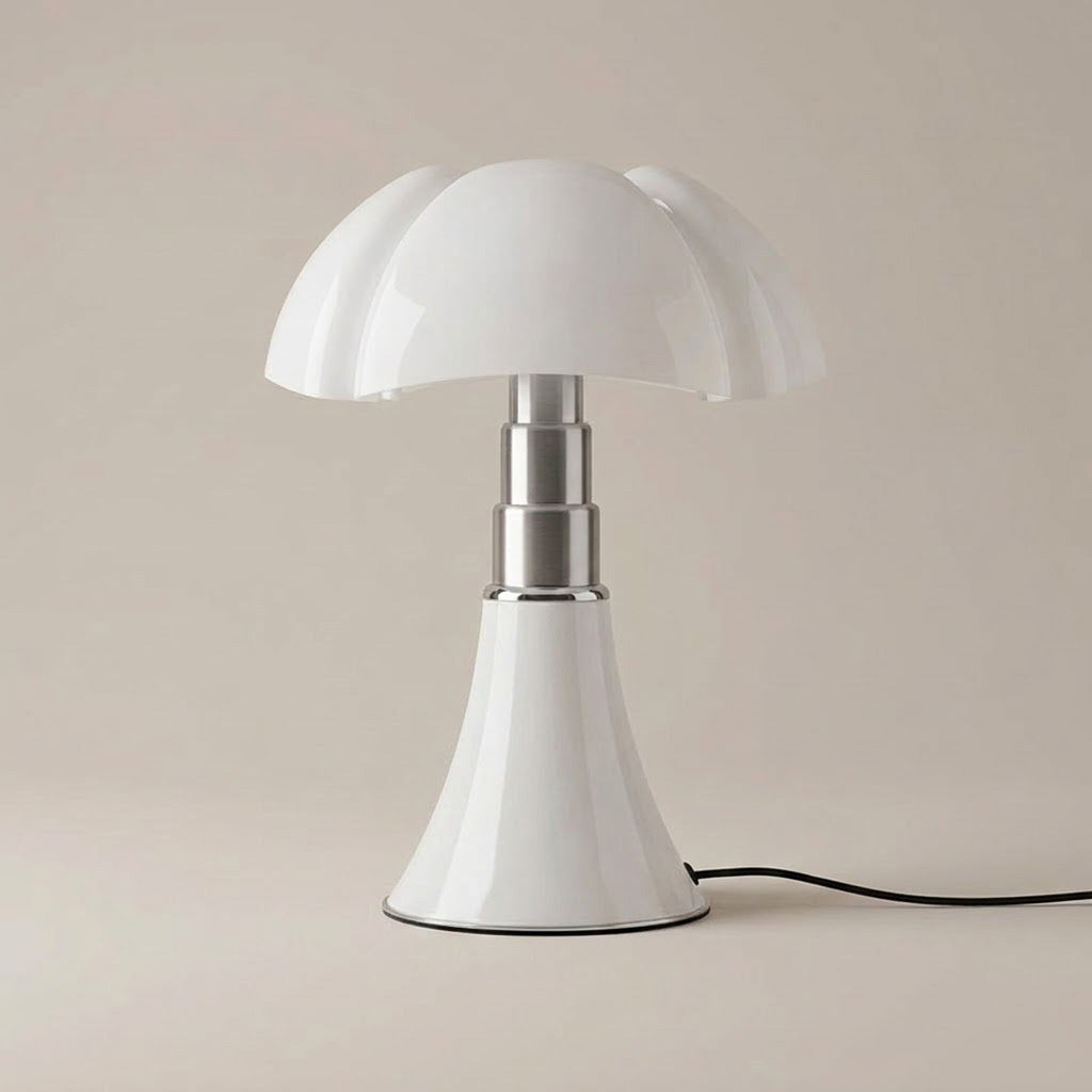 Modern Conical Acrylic Fluted Shade Table Lamp