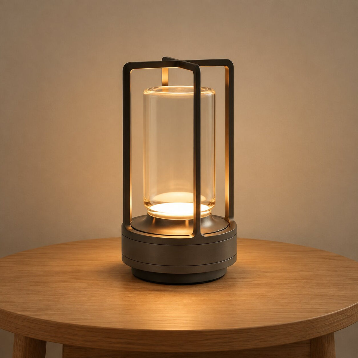 Modern Cordless Cylinder Acrylic Table Lamp