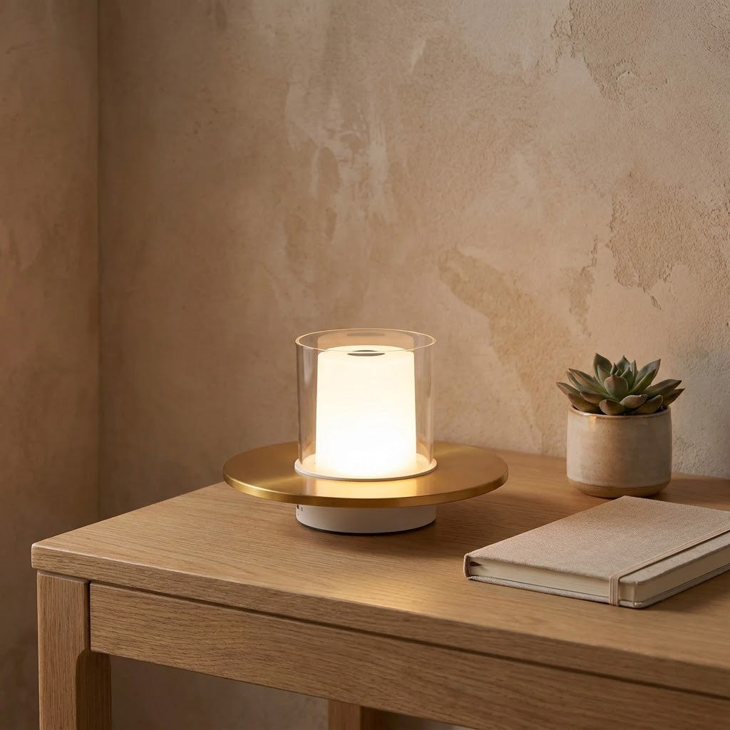 Modern Metal Acrylic Rechargeable Table Lamp