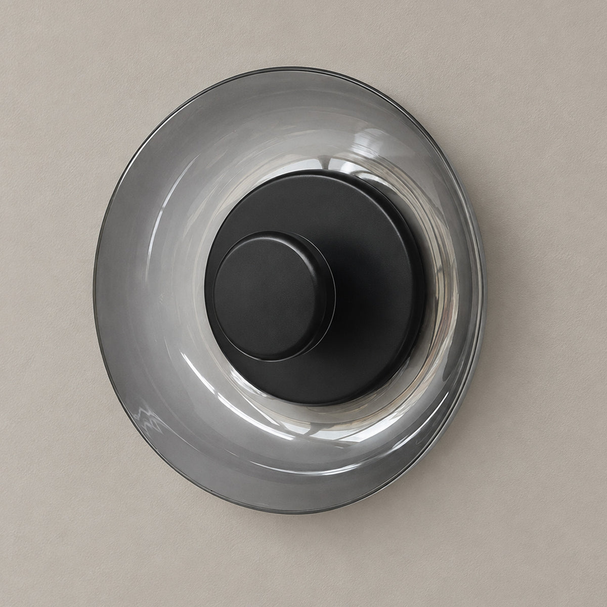 Modern Minimalist Brass & Glass Round Wall Sconce