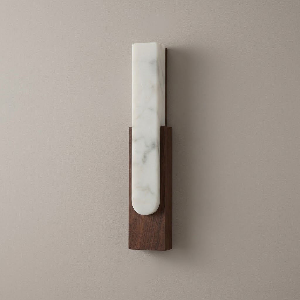 Modern Minimalist Faux Alabaster Wall Sconce