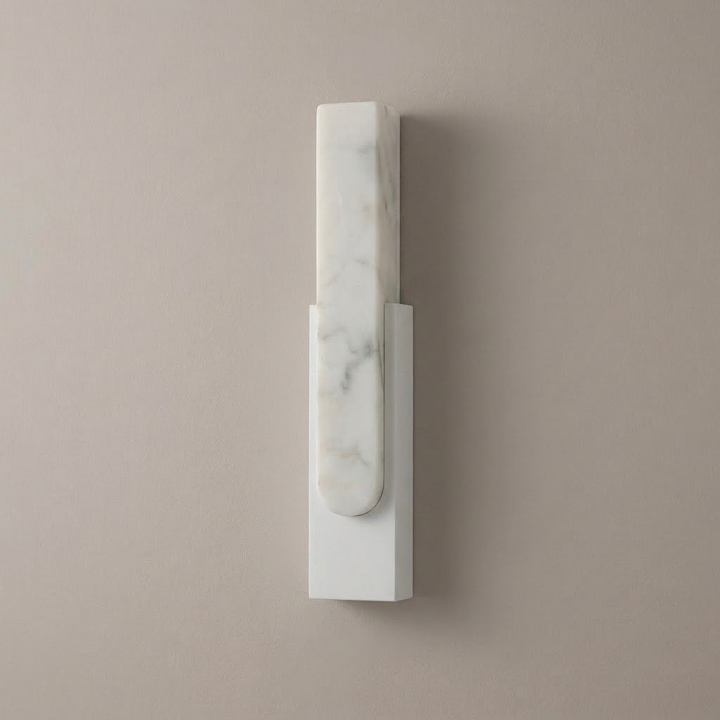 Modern Minimalist Faux Alabaster Wall Sconce