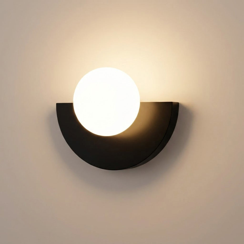 Modern Minimalist Glass Globe Wall Sconce