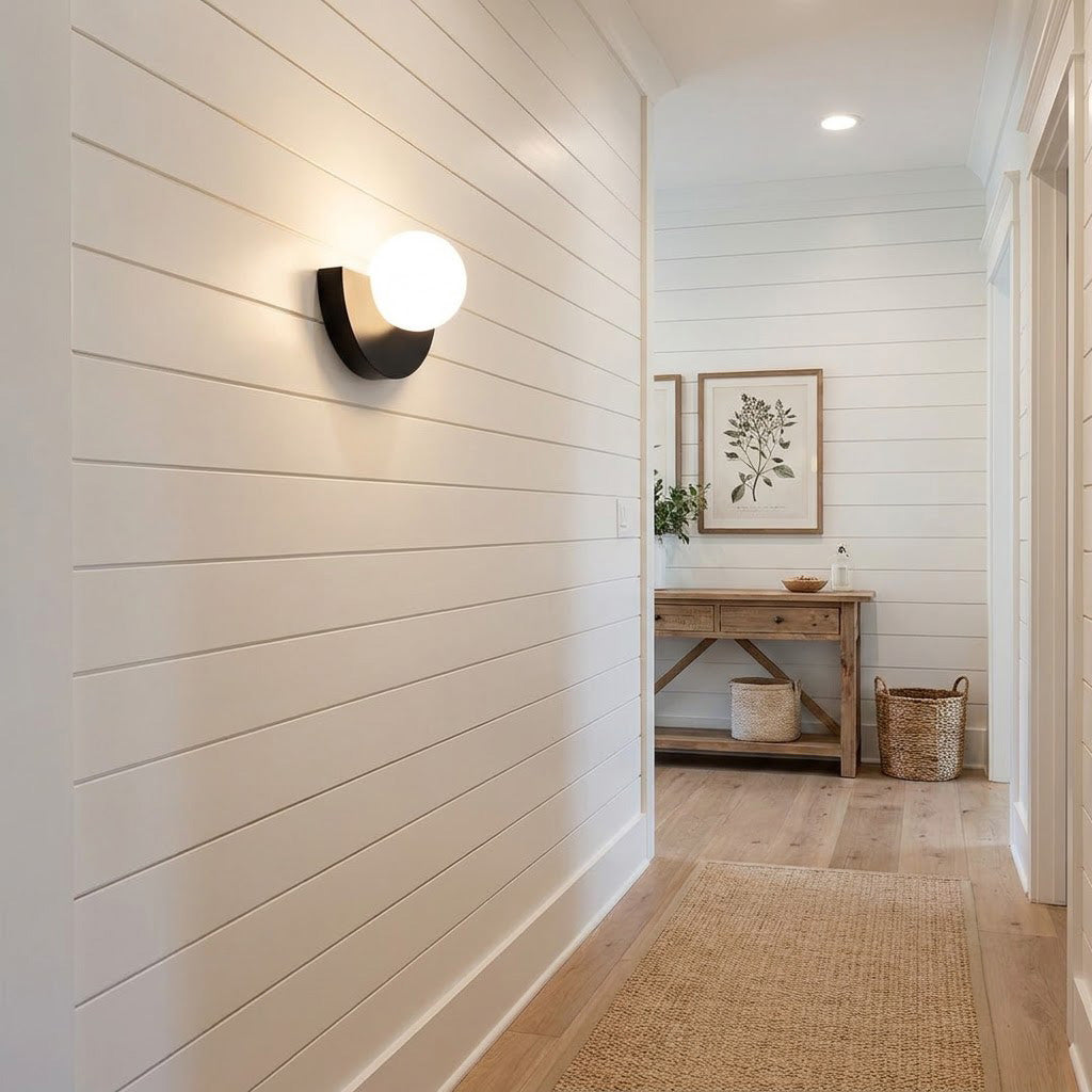 Modern Minimalist Glass Globe Wall Sconce