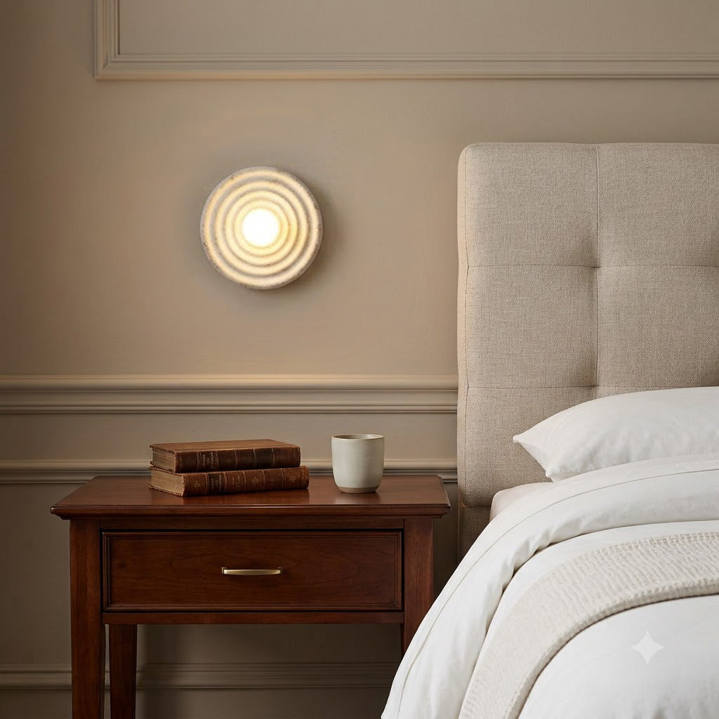 Modern Minimalist Resin Circular Wall Sconce