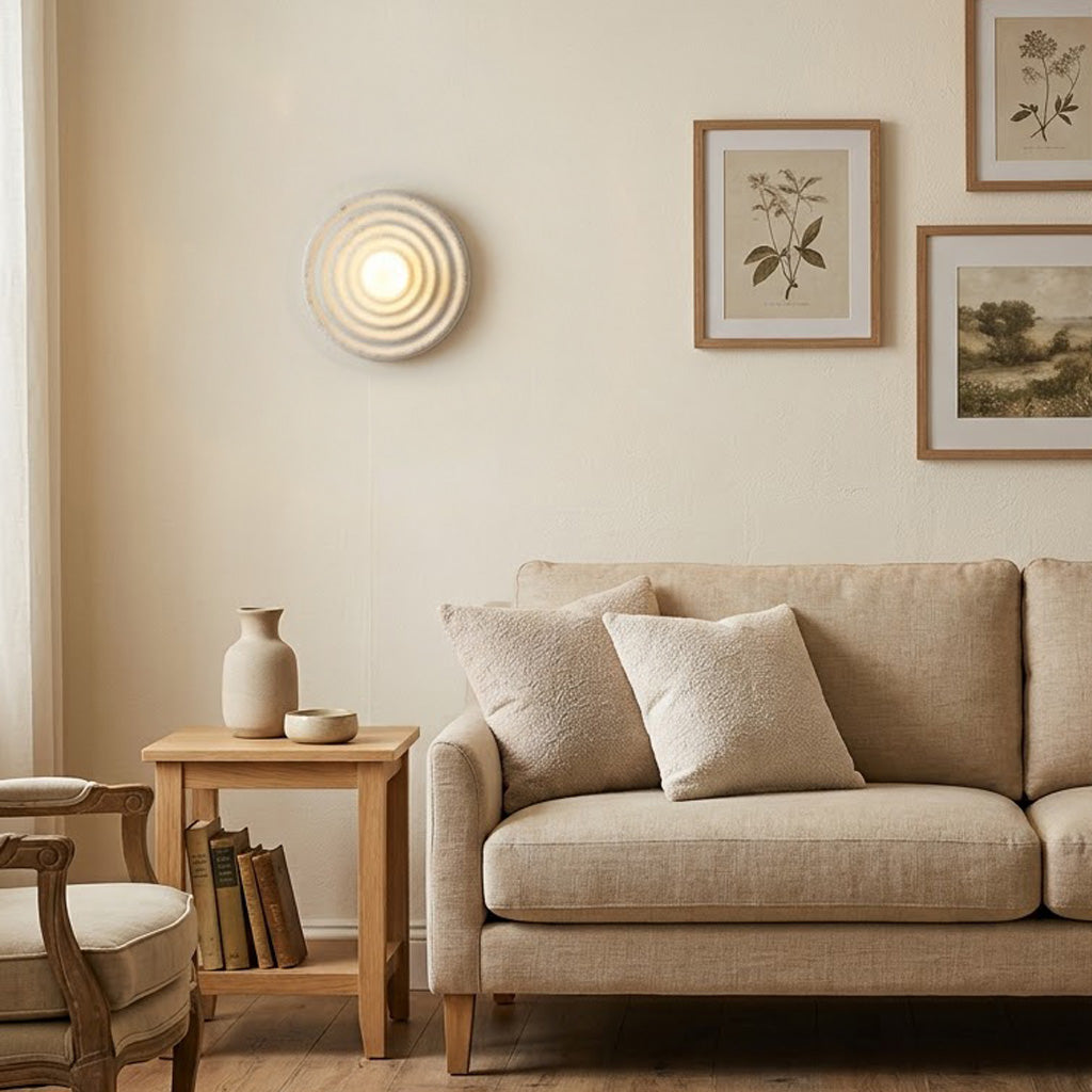 Modern Minimalist Resin Circular Wall Sconce