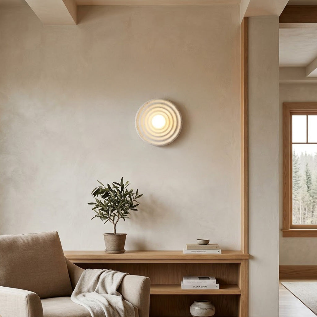 Modern Minimalist Resin Circular Wall Sconce