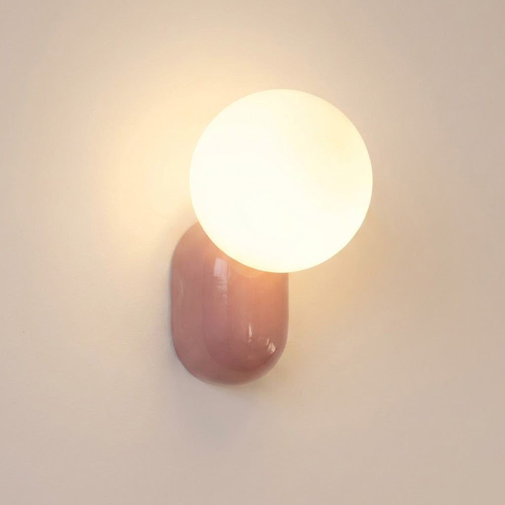 Modern Minimalist Resin Glass Globe Wall Sconce