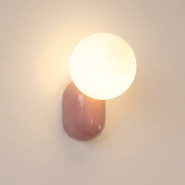 Modern Minimalist Resin Glass Globe Wall Sconce
