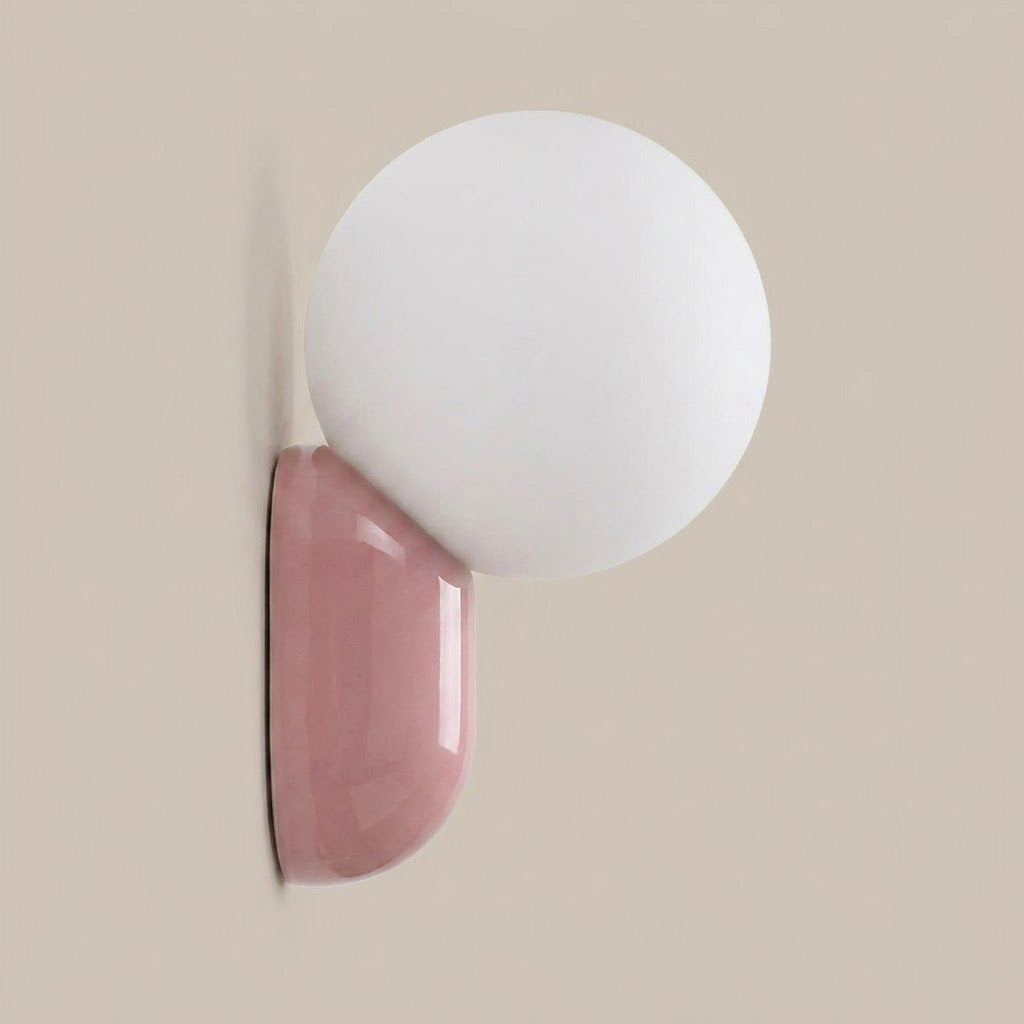 Modern Minimalist Resin Glass Globe Wall Sconce