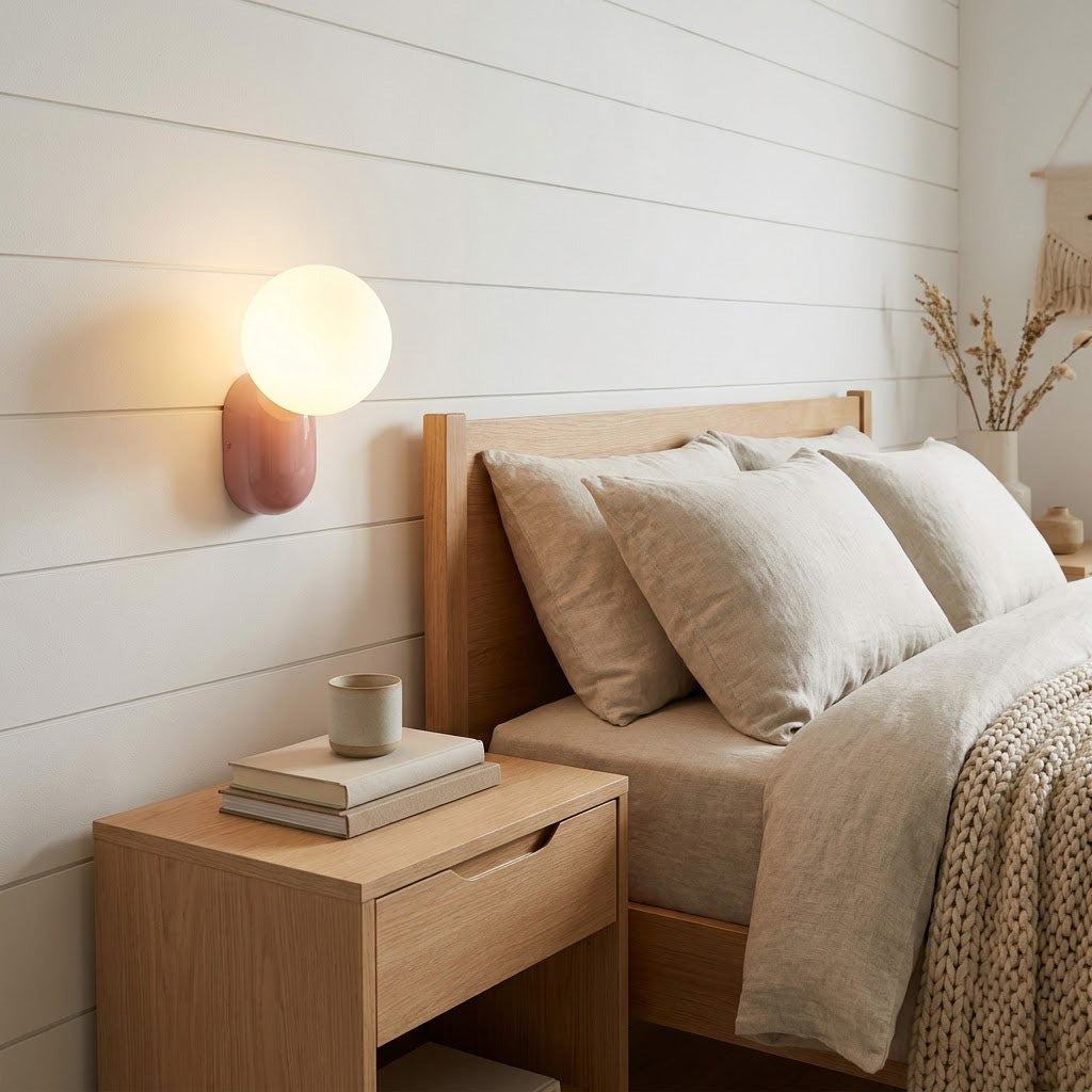 Modern Minimalist Resin Glass Globe Wall Sconce