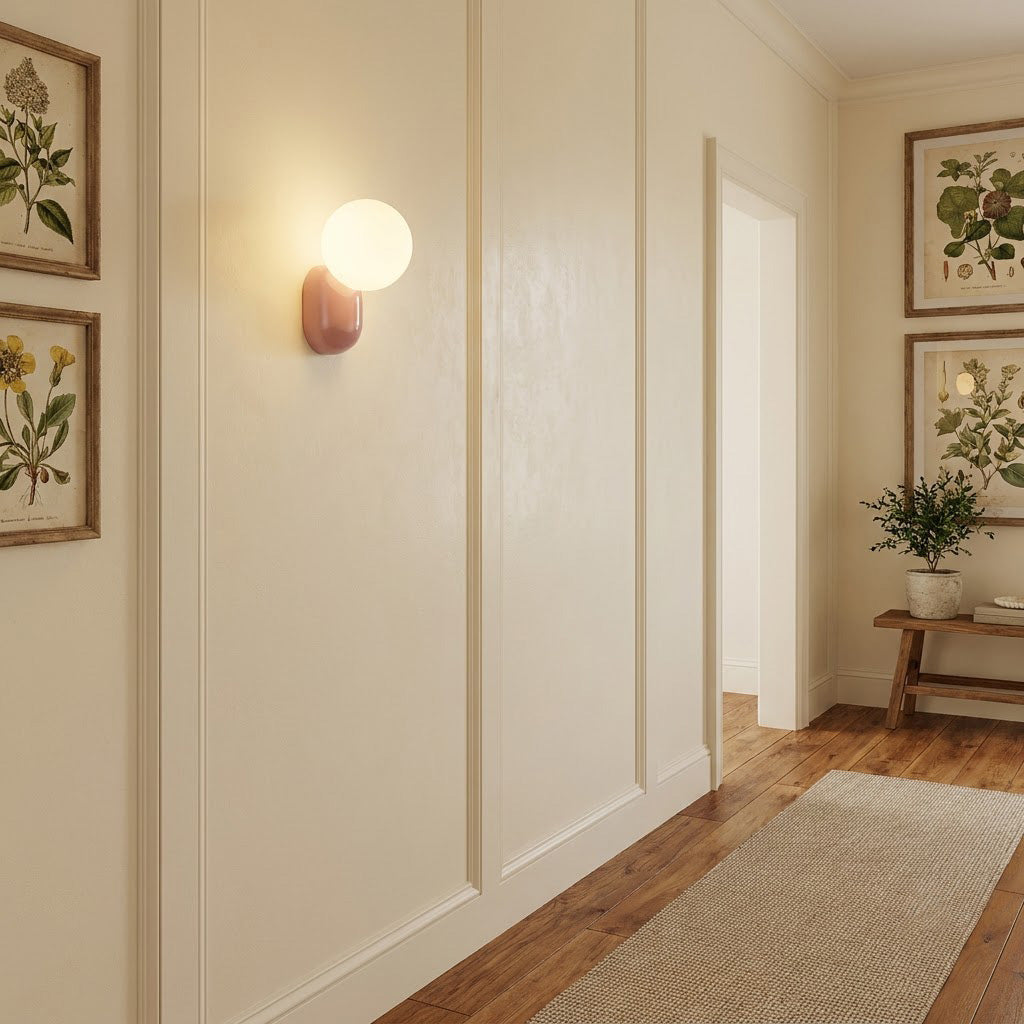 Modern Minimalist Resin Glass Globe Wall Sconce