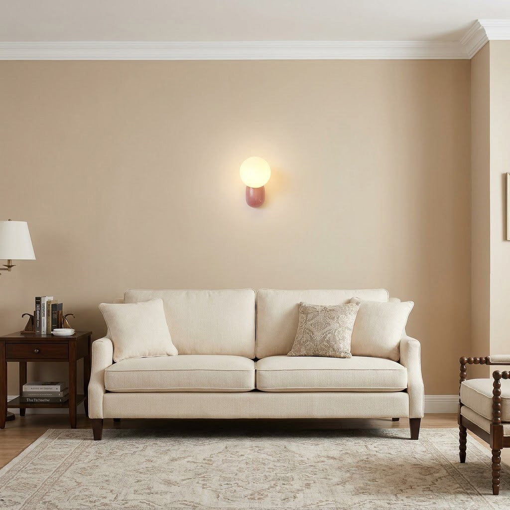 Modern Minimalist Resin Glass Globe Wall Sconce