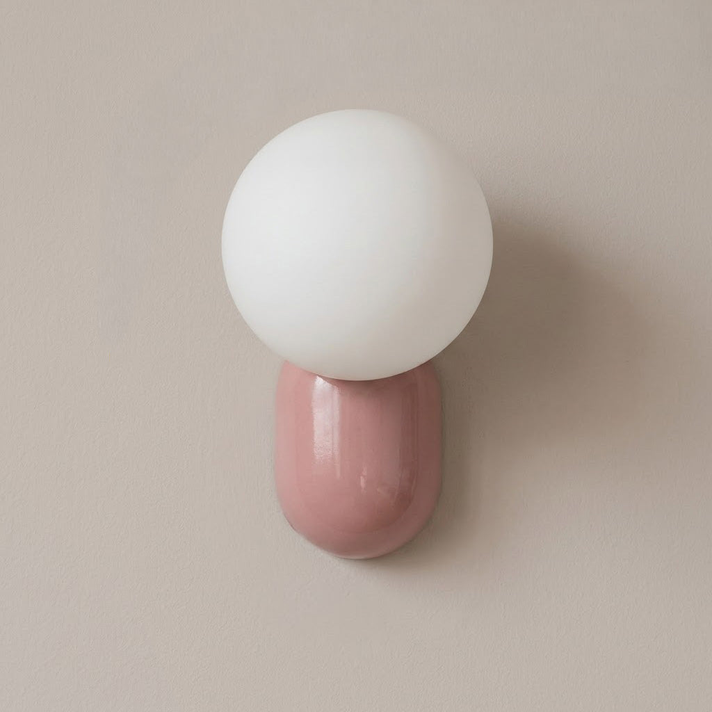 Modern Minimalist Resin Glass Globe Wall Sconce