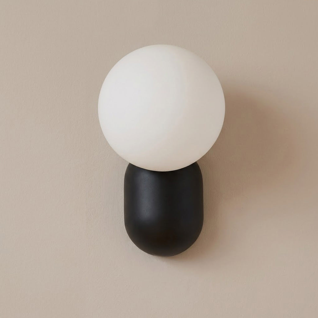 Modern Minimalist Resin Glass Globe Wall Sconce