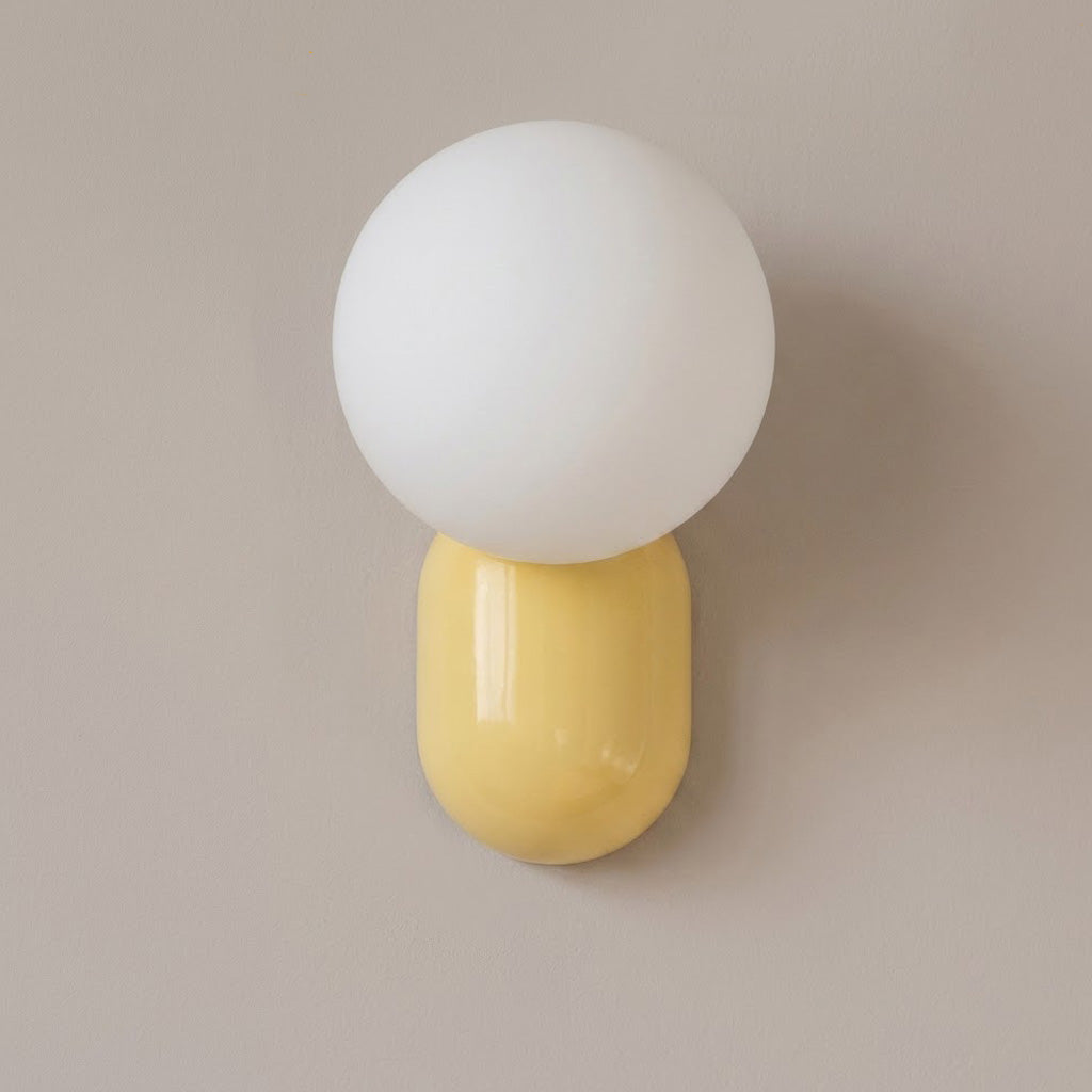 Modern Minimalist Resin Glass Globe Wall Sconce