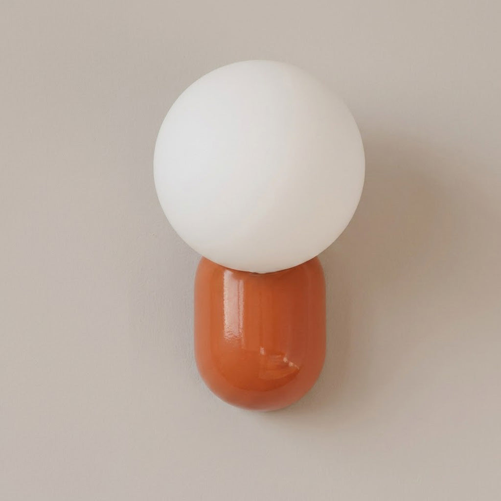Modern Minimalist Resin Glass Globe Wall Sconce
