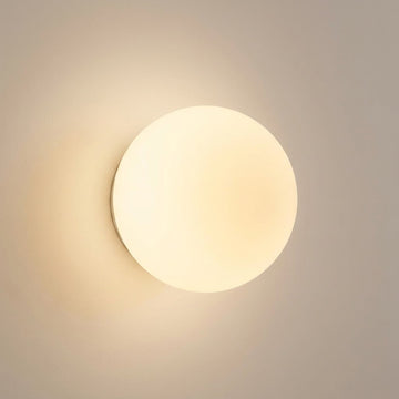 Modern Minimalist Round Glass Wall Sconce