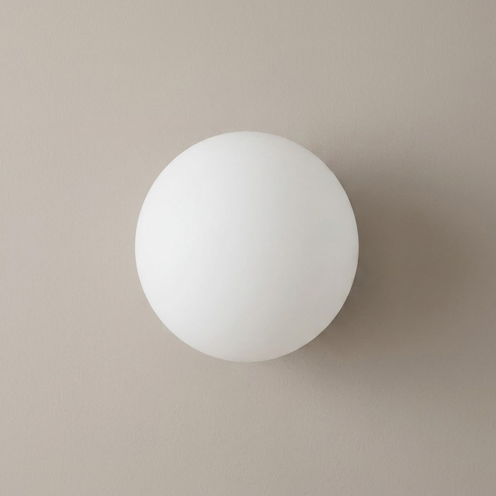 Modern Minimalist Round Glass Wall Sconce