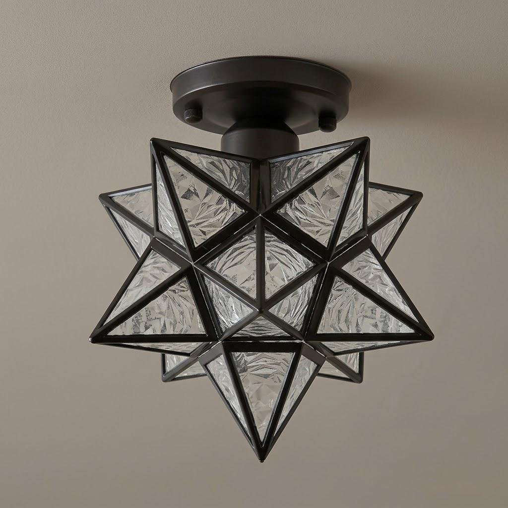 Modern Star Semi-Flush Ceiling Light 20cm
