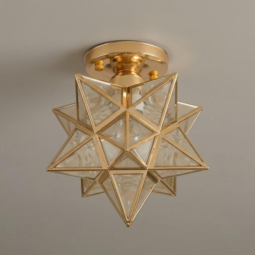 Modern Star Semi-Flush Ceiling Light 20cm