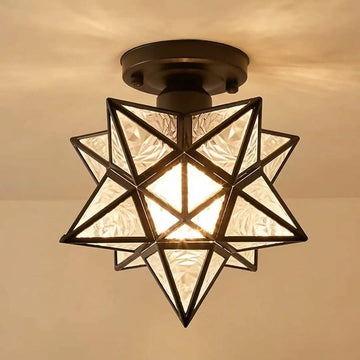Modern Star Semi-Flush Ceiling Light 20cm