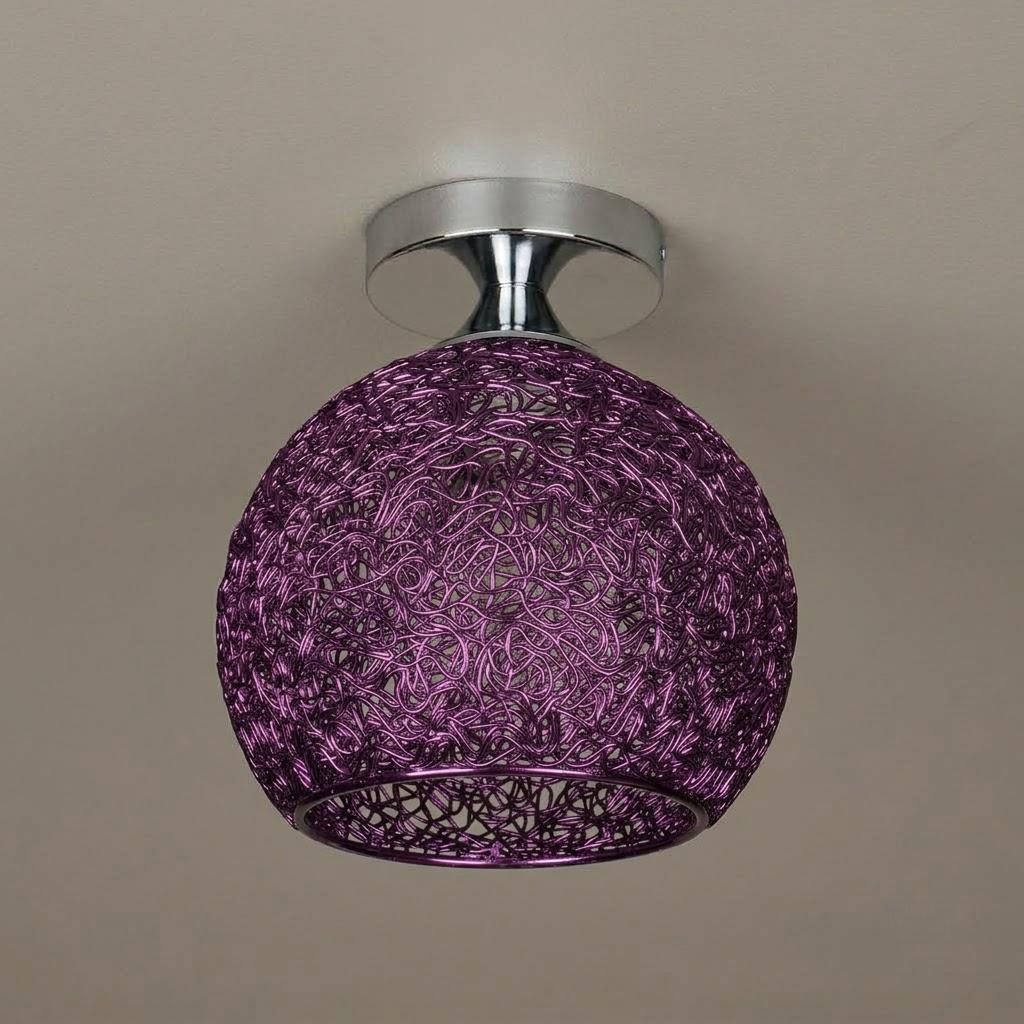Modern Textured Dome Semi-Flush Ceiling Light
