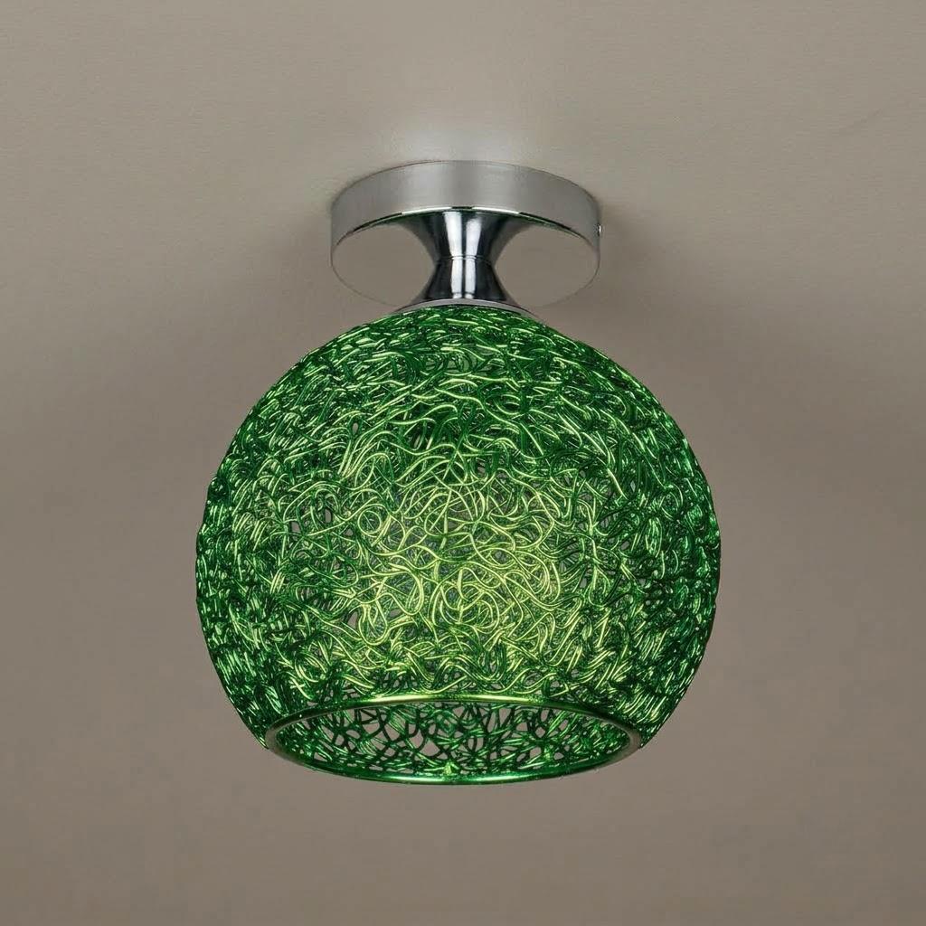 Modern Textured Dome Semi-Flush Ceiling Light