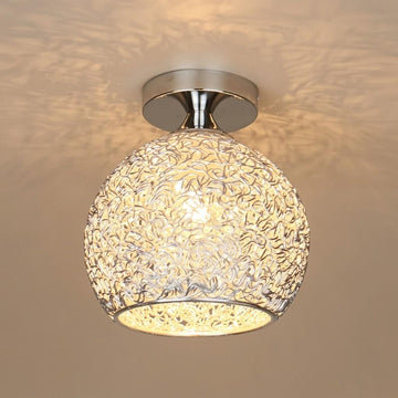 Modern Textured Dome Semi-Flush Ceiling Light