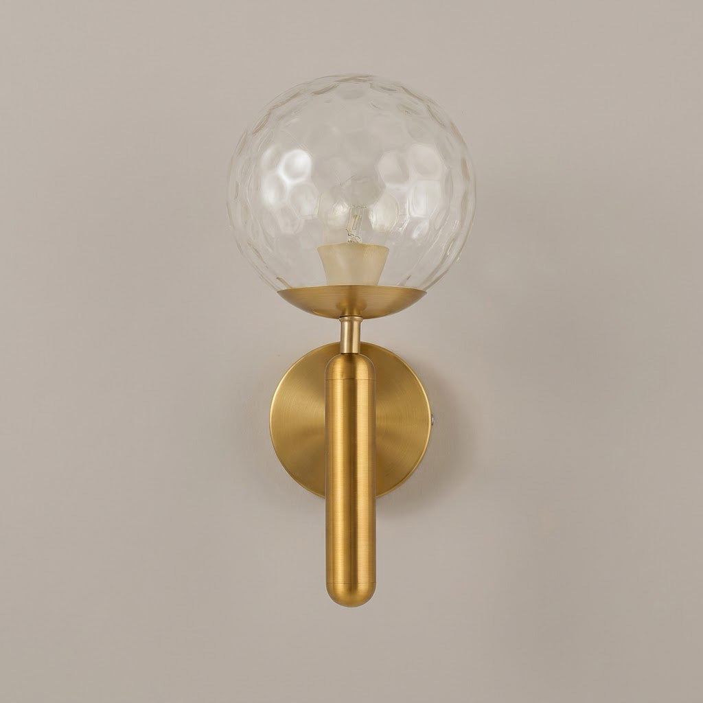 Nordic Dimpled Glass Globe Wall Sconce