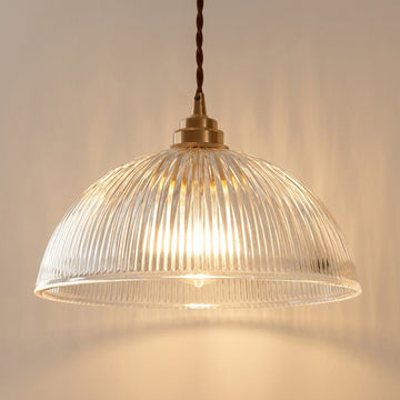 Nordic Fluted Glass Dome 1-Light Pendant Light