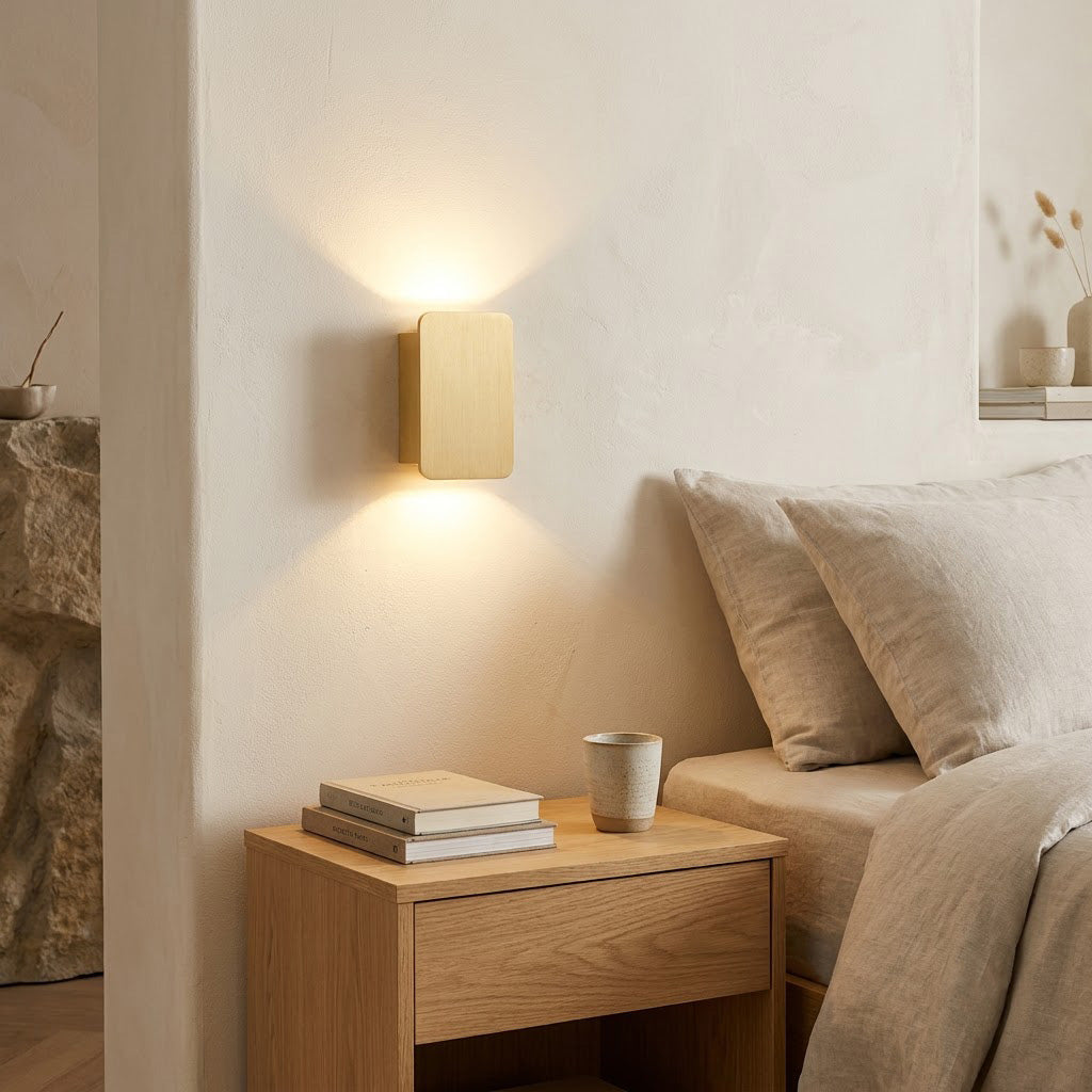 Nordic Frosted Glass Rectangular Wall Sconce