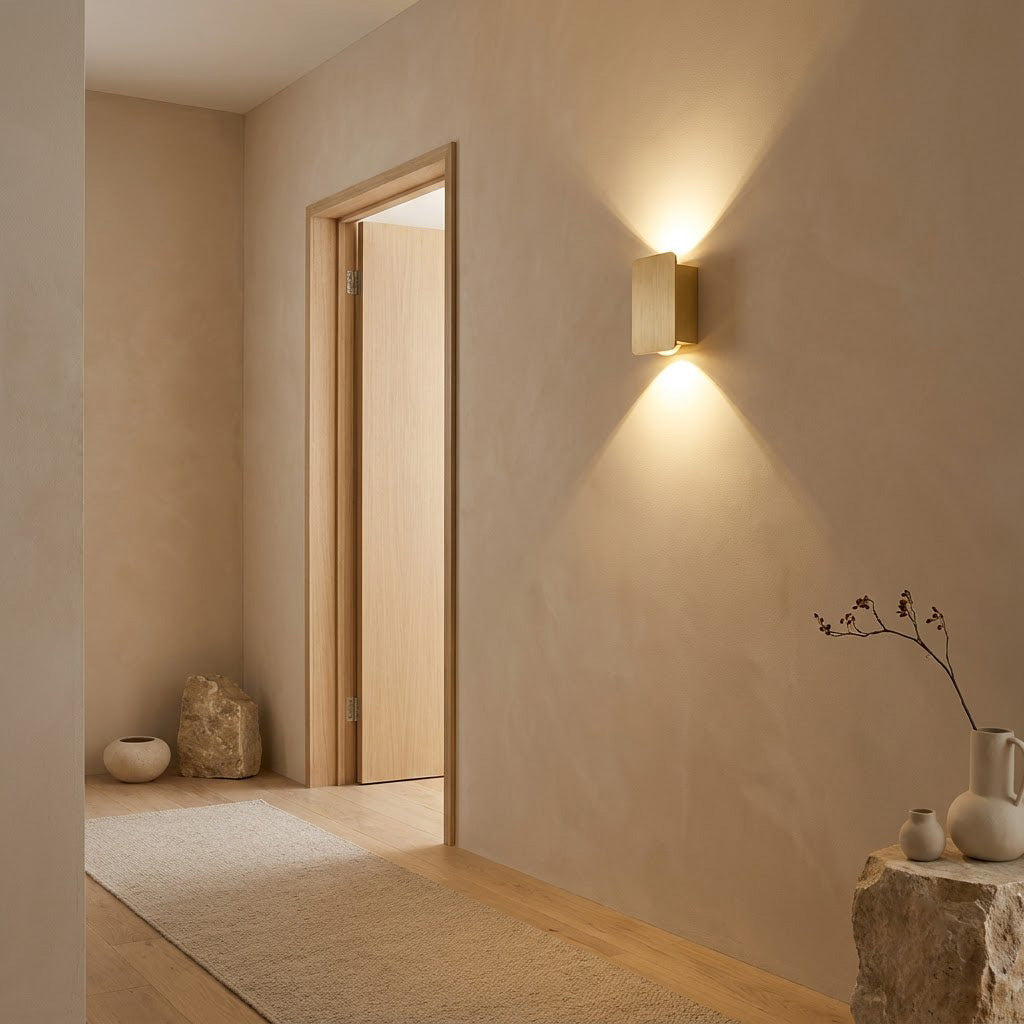 Nordic Frosted Glass Rectangular Wall Sconce