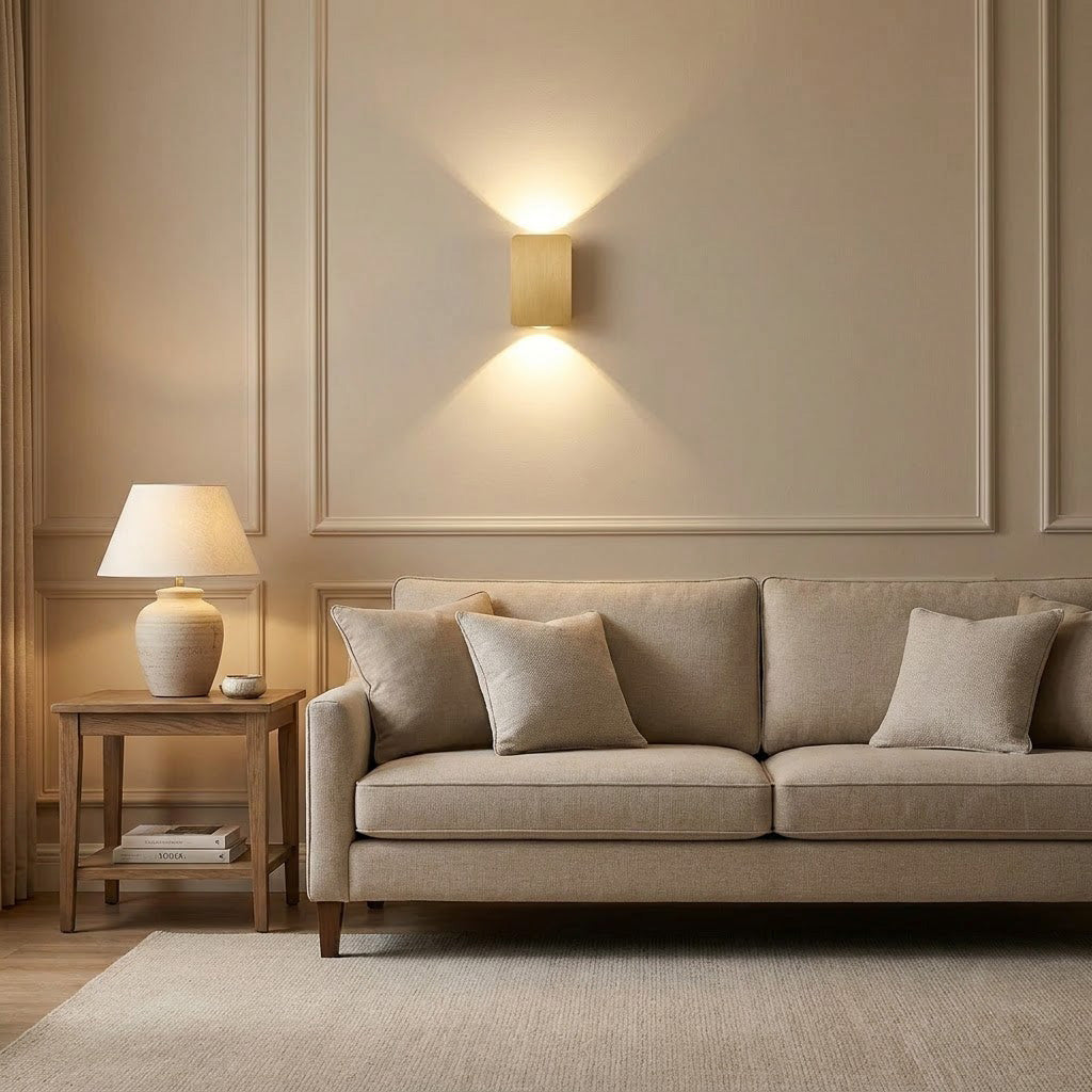 Nordic Frosted Glass Rectangular Wall Sconce