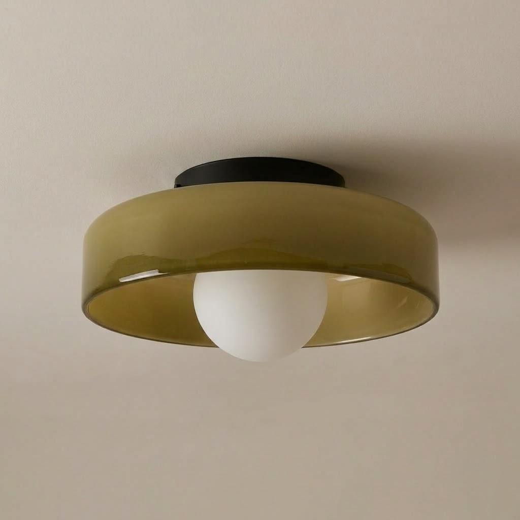 Nordic Glass Disc Flush Mount Ceiling Light